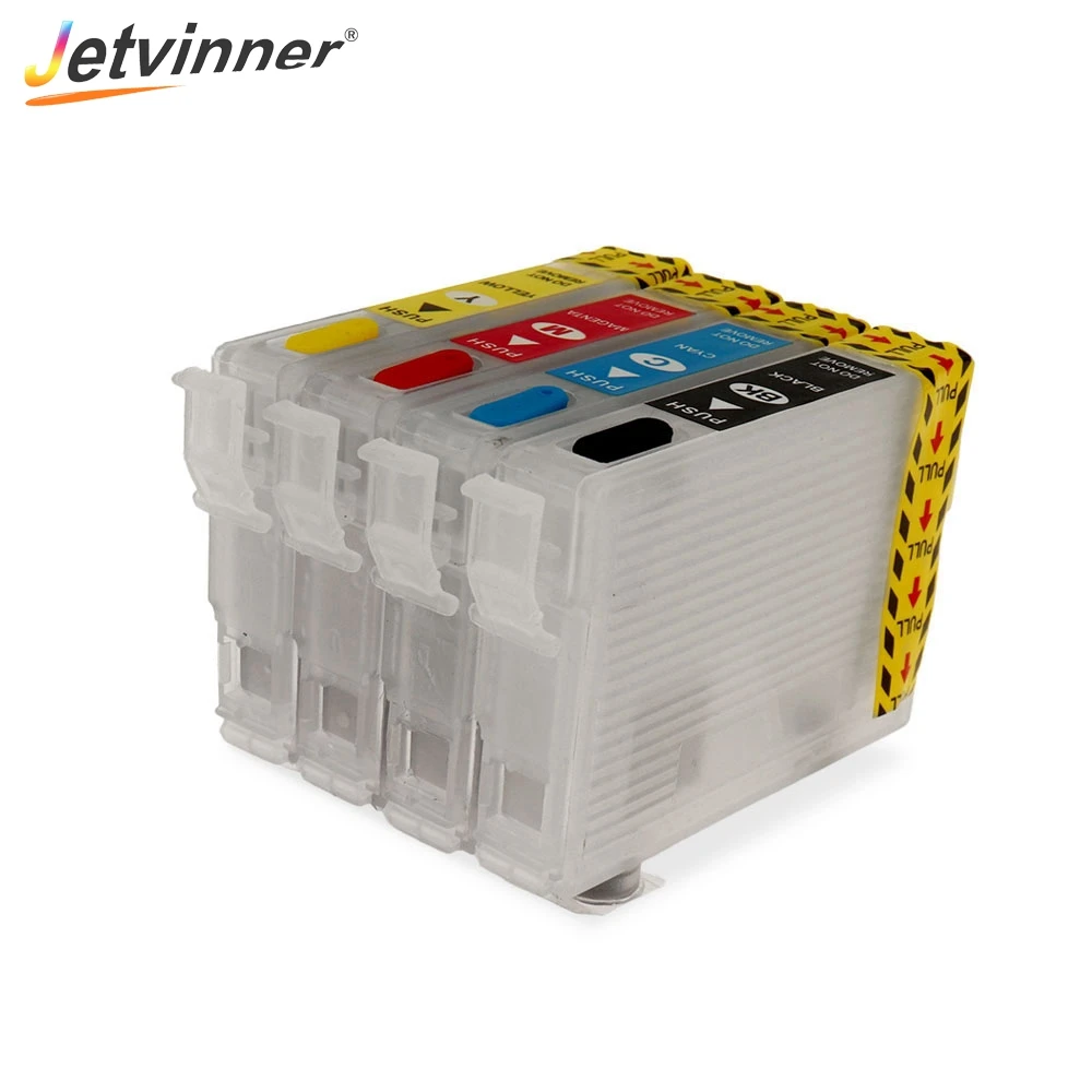 Jetvinner T288 288XL T2881-T2884 без чипа Refillable патрон чернил для принтера Epson XP-240 XP-330 XP-340 XP-430