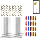 80 шт. рыболовные лезвия для ложки, стальные провода, рыболовные скобы, легкое вращение, латунные грузила Спиннербейт, онь Кунь, аксессуары для джига и рыбалки