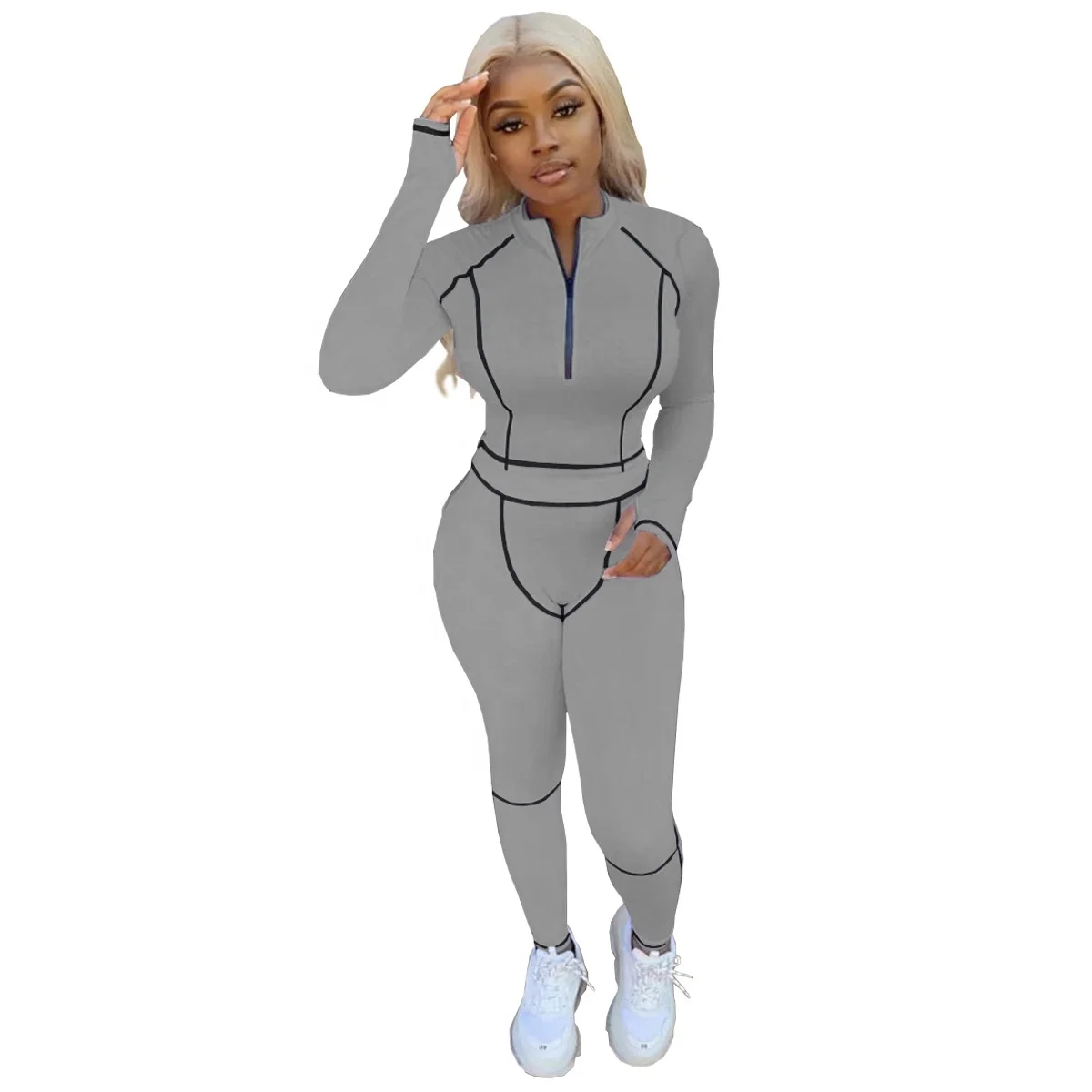 

2021 Women Fashion Fall Matching Clothing Sexy Two Piece Set Joggers Biker Short Sets Women 2 Piece Set Outfits