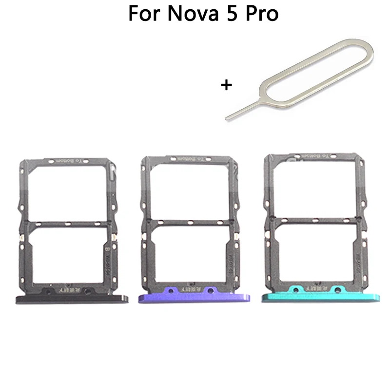 Лоток для Sim карты Huawei Nova 5 Pro + Адаптер Micro SD гнездо держатель слота запчасти