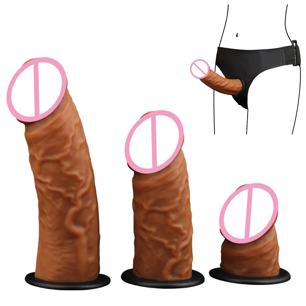 Фаллоимитатор для лесбиянок Yunman 3 размера с регулируемыми трусиками силиконовый