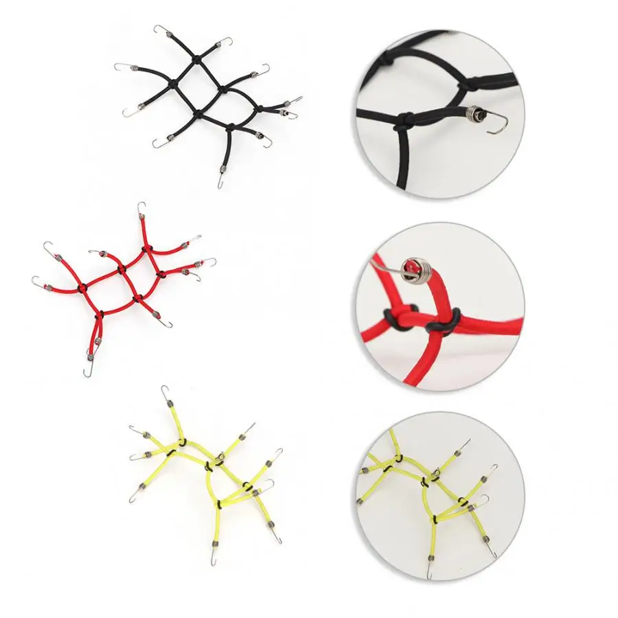 1/10 RC гусеничная мини эластичная багажная сетка с крючками Резиновая лента для