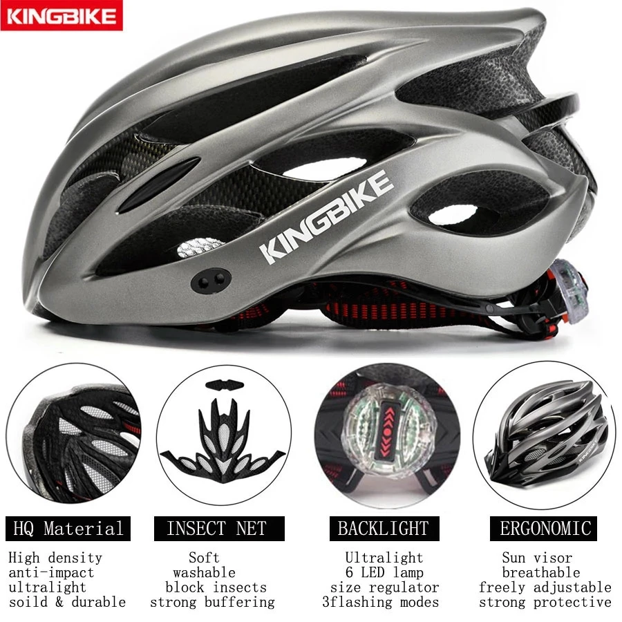 

KINGBIKE HOT Bicycle Helmet Men Women MTB Road Cycling Helmets EPS+PC Bike helmet Road Mountain Capacete Ciclismo Safety Helmet