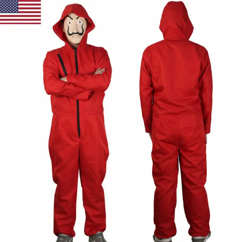 Salvador Dali Movie The House of Paper La Casa De Papel Cosplay Party Halloween Mask Money Heist Costume | Мужская одежда