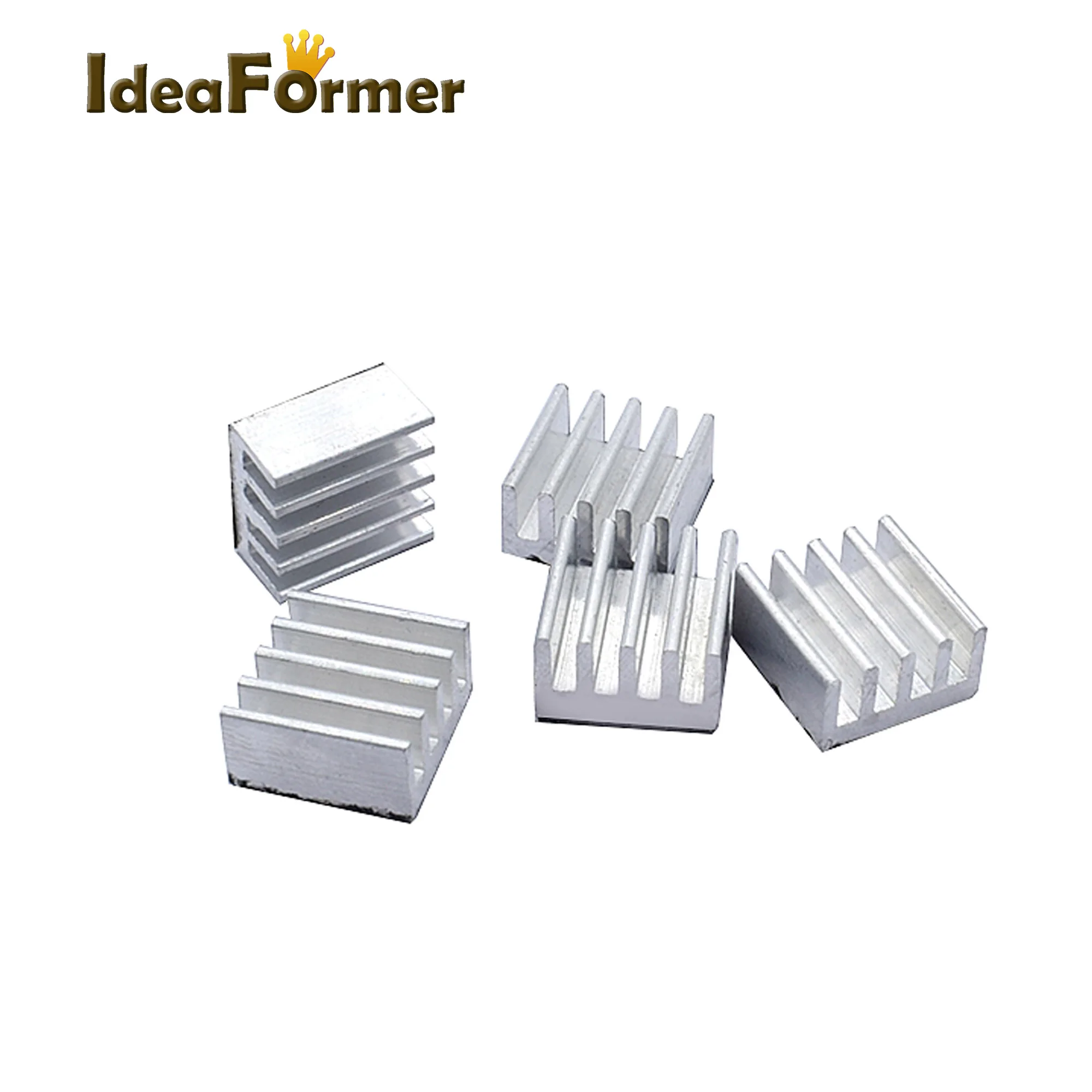 

10Pcs A4988 Driver Aluminum Heatsink 8.8*8.8*5mm Silver Electronic chip cooling radiator With Adhesive For 3D Printer Parts.