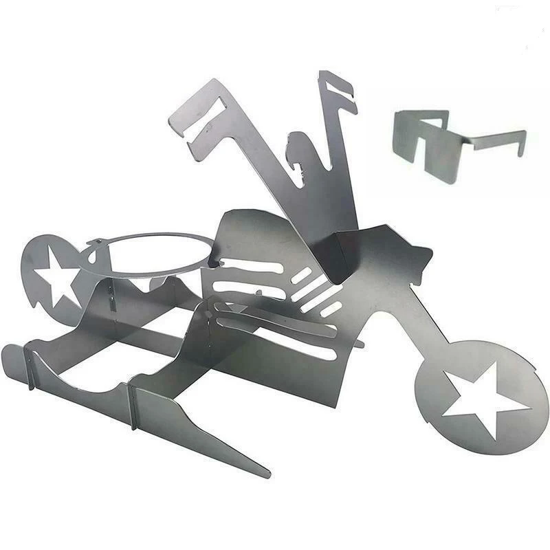

Motorcycle Beer Can Chicken Stands Barbecue Beer Chicken Roaster Stainless Steel Chicken Roasting Rack For BBQ Grill Oven
