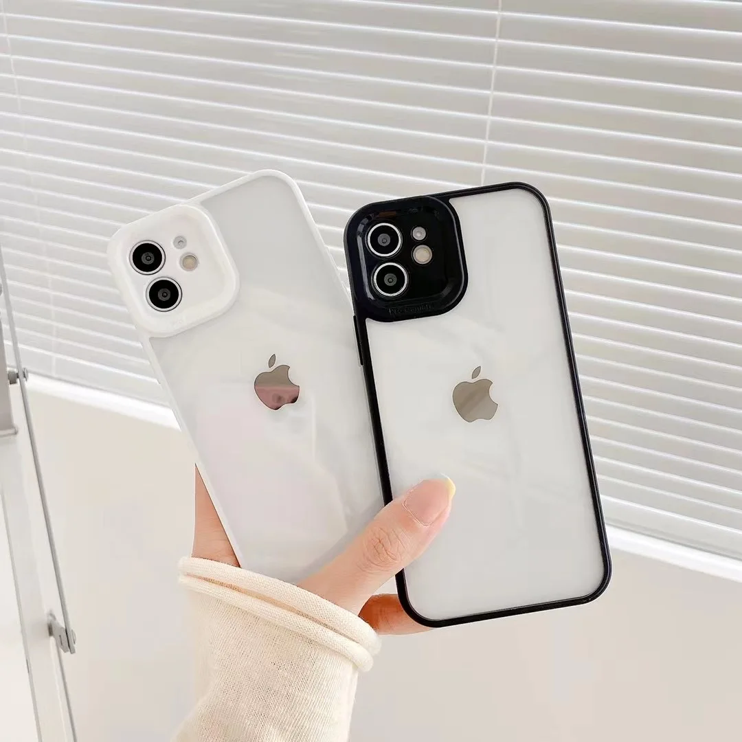 

Four-Color High-Quality Transparent TPU Anti-Drop Design, Suitable For IPhone 12 11 Pro MAX XS R 7 8 Plus Lens Protection