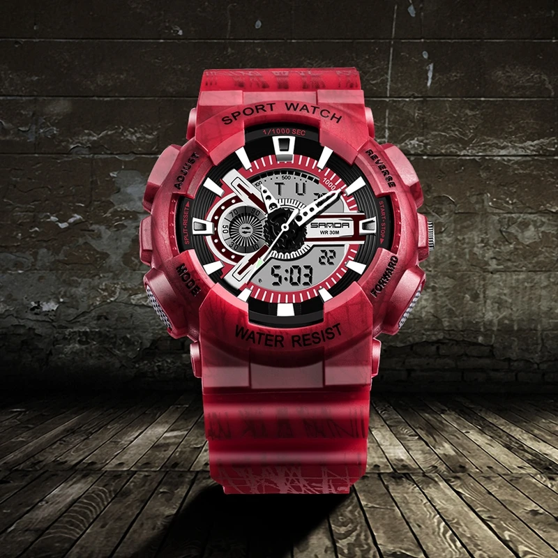 

BASID Top Brand Luxury Men's Sports Stop Watch Waterproof Electronic Digital Wrist Watches Clocks Military Army G Style S Shock