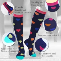 1pairs comfortable pressure sport polyester plain performance medical design nurse new compression socks