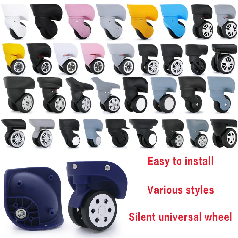 Suitcase Replacement Wheel Repair Suitcase Caster Universal Rolling Luggage Accessories Bag Caster Colored Mute Luggage Wheels
