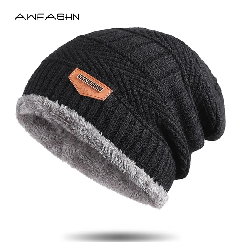 

NEW Men Beanies Knit Hat Winter Cap For Man knitted Cap Boys Thicken Hedging Cap Balaclava Skullies Fashion Warm knit Beanie