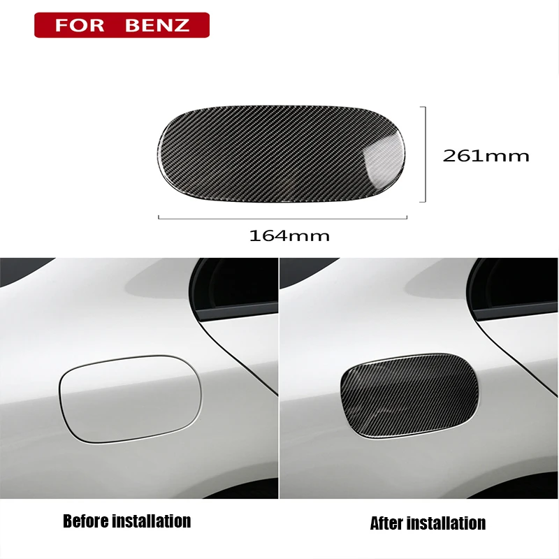 

Carbon Fiber Car Fuel Tank Cover Trim Sticker Decoration for Mercedes Benz W205 Car Accessories C-class 2015-2018 Auto Styling