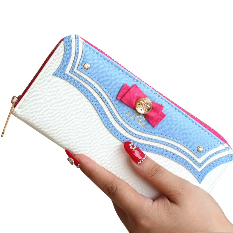 

Women Wallet New Fashion Bow Sailor Moon Women Long Change Purse Bow Wallet Clutch Bag Card Holder Female Bags Carteira Feminina