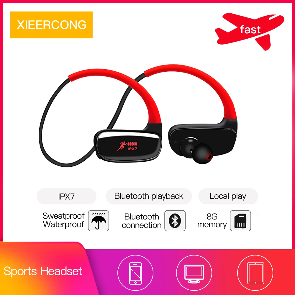 Спортивные наушники Bluetooth 5 0 250 мА/ч зарядка беспроводные стерео спортивные