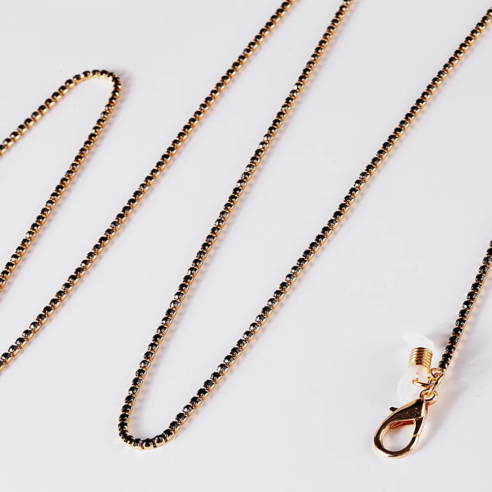 Цепочка для очков со стразами модная и простая цепочка с блестящими захвата