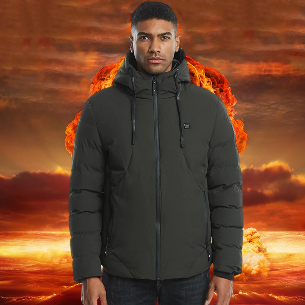 Fashion Couple Men Women Electric Heated Jacket Coat Heating Waistcoat USB Thermal Warm Clothes Feather Hot Sale Winter | Спорт и