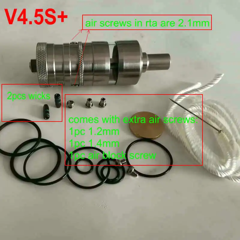 YFTK Flash e Vapor V4.5 RTA v4.5S+23mm 316SS Rebuildable Tank Atomizer for Electronic Cigarette Vaporizer Vape Mod | Электроника