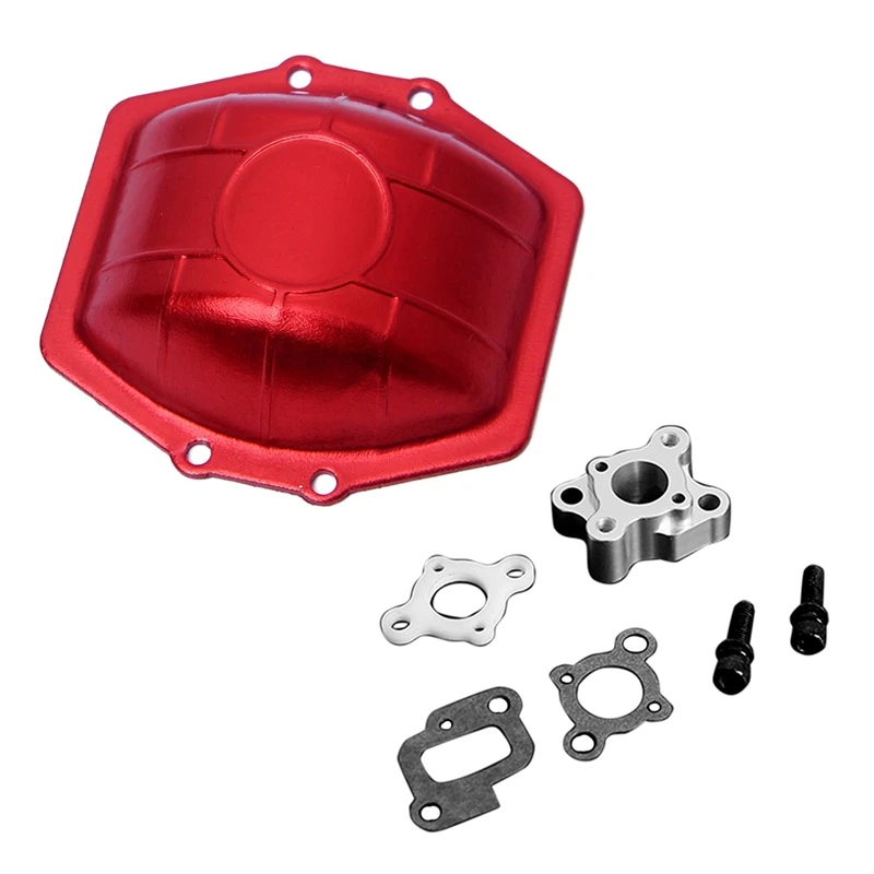 

Metal Front & Rear Axle Differential Cover Case Accessories With CNC Intake Manifold Set For 23-30.5CC Gas Engine