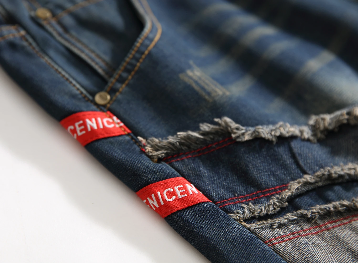 Новая Осенняя мужская обувь из джинсовой ткани джинсовые штаны с дырками в стиле