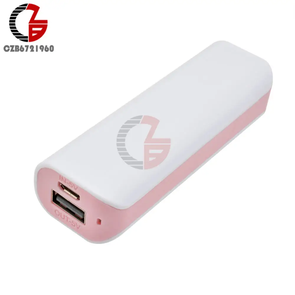 Pink 5V 1A USB 18650 Мощность банк Батарея Зарядное устройство чехол литий Батарея Питание DIY коробка хранения оболочки для iPhone samsung Xiaomi - Цвет: Pink