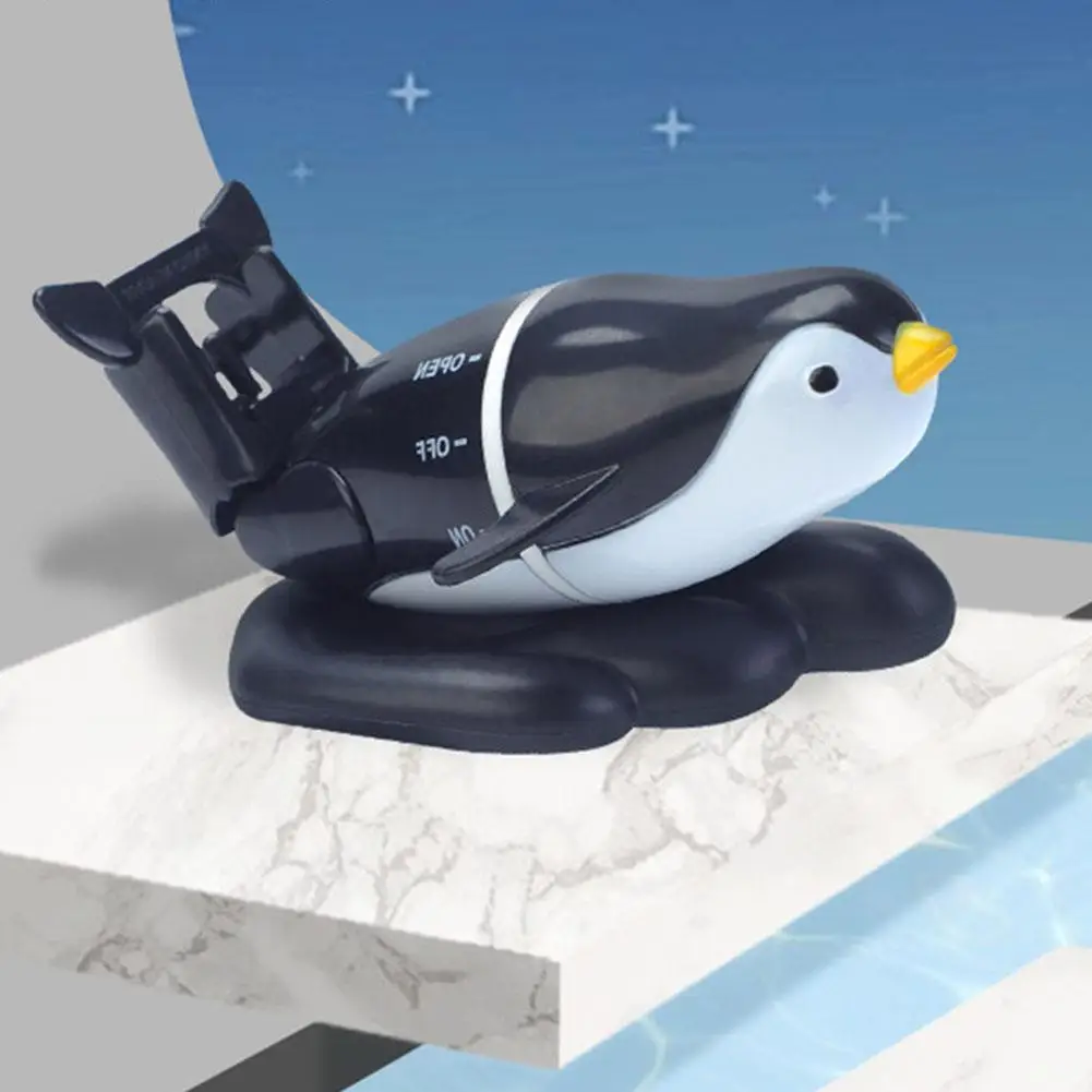 Finger Rock Baby Bath Toy Electric Penguins Swimming Animal With Pedestal for Bathroom Shower Water Gifts of Children's Day | Игрушки и