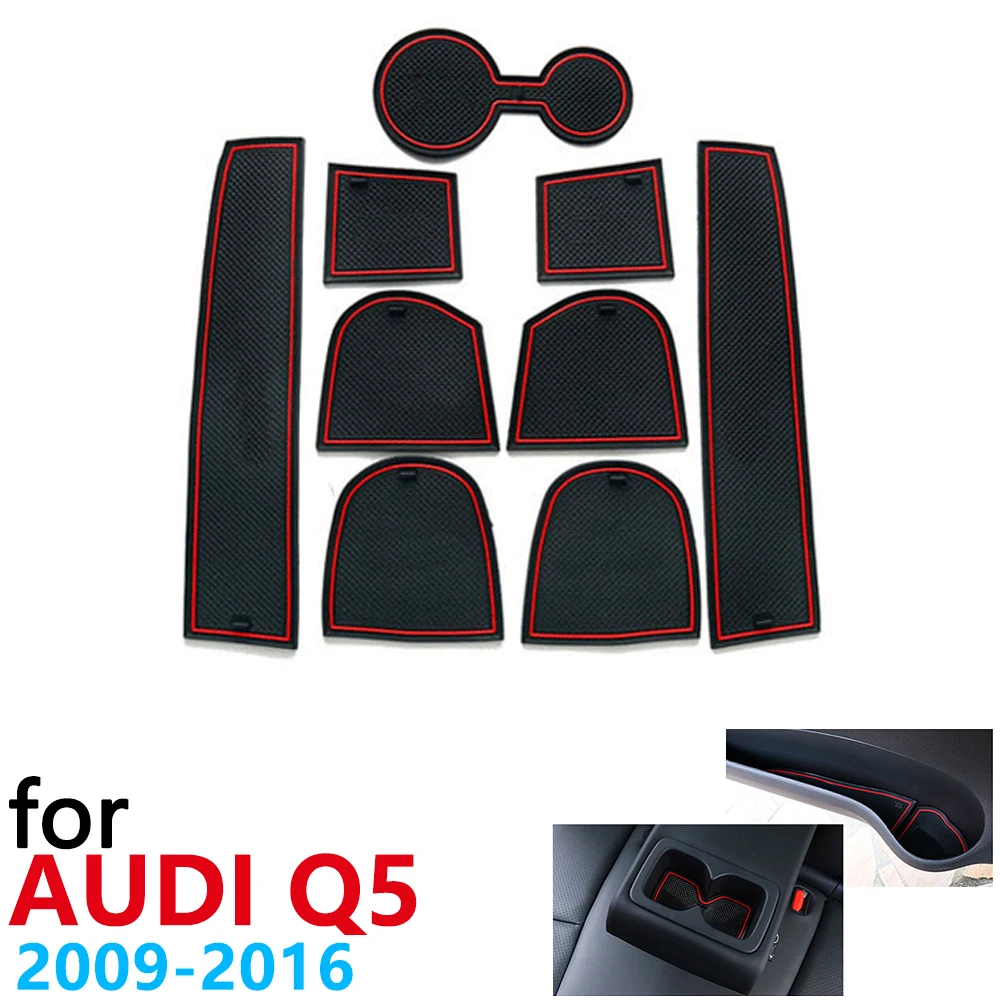 Противоскользящий резиновый коврик для чашки Audi Q5 8R и SLINE 2009 ~ 2016 аксессуары