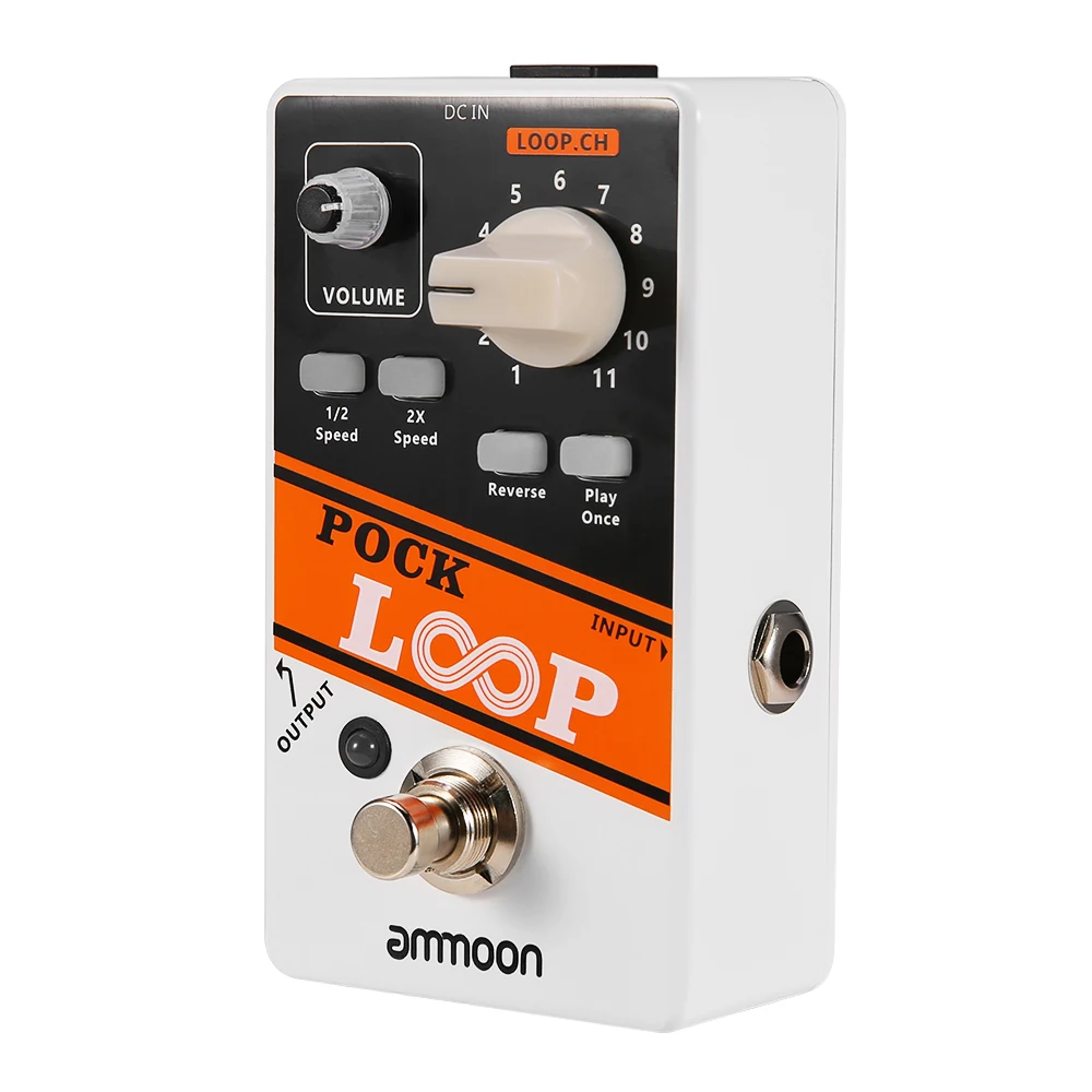 ammoon pock schleife looper gitarre effekt pedal 11 loopers pedal schleife elektrische gitarre pedal reverse true bypass gitarre zubehör free glo