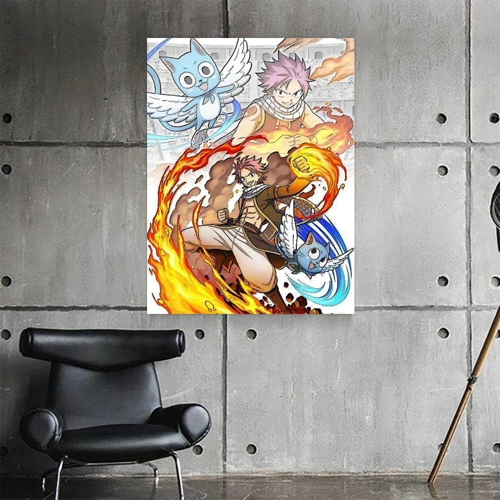 

Modular Hd Prints Fairy Tail Anime Picture Hot Blood Anime Home Decor Painting Canvas Poster No Frame Wall Art For Living Room