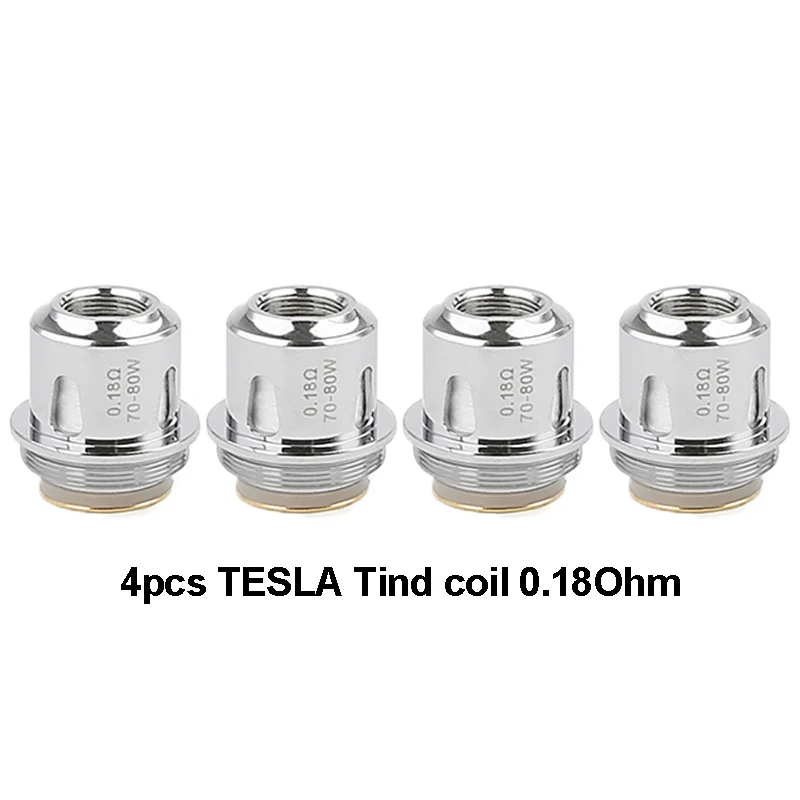 4 шт./упак. оригинальная катушка TESLA Tind 0.18Ohm для tank &amp P226 220W Vape Box Mod kit аксессуары