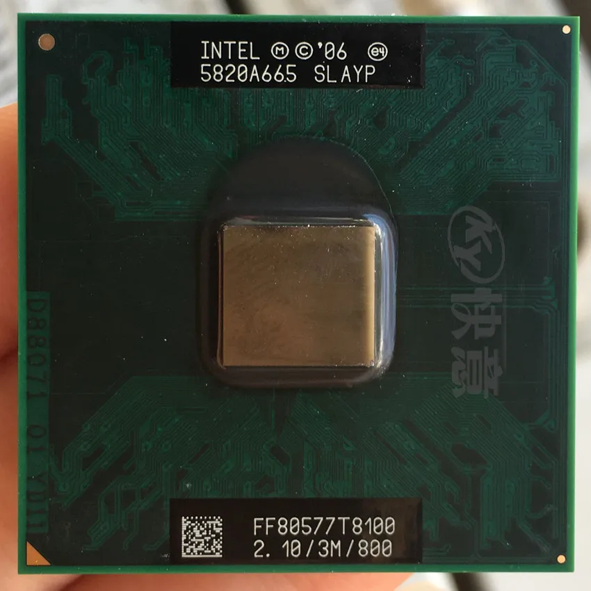 Процессор Intel Core 2 Duo T8100 cpu для ноутбука PGA 478 cpu исправно работает