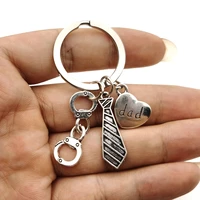personalizeds police officer keychain seargant keychain detective keychain best dad keychain father day gift him handcuff charm