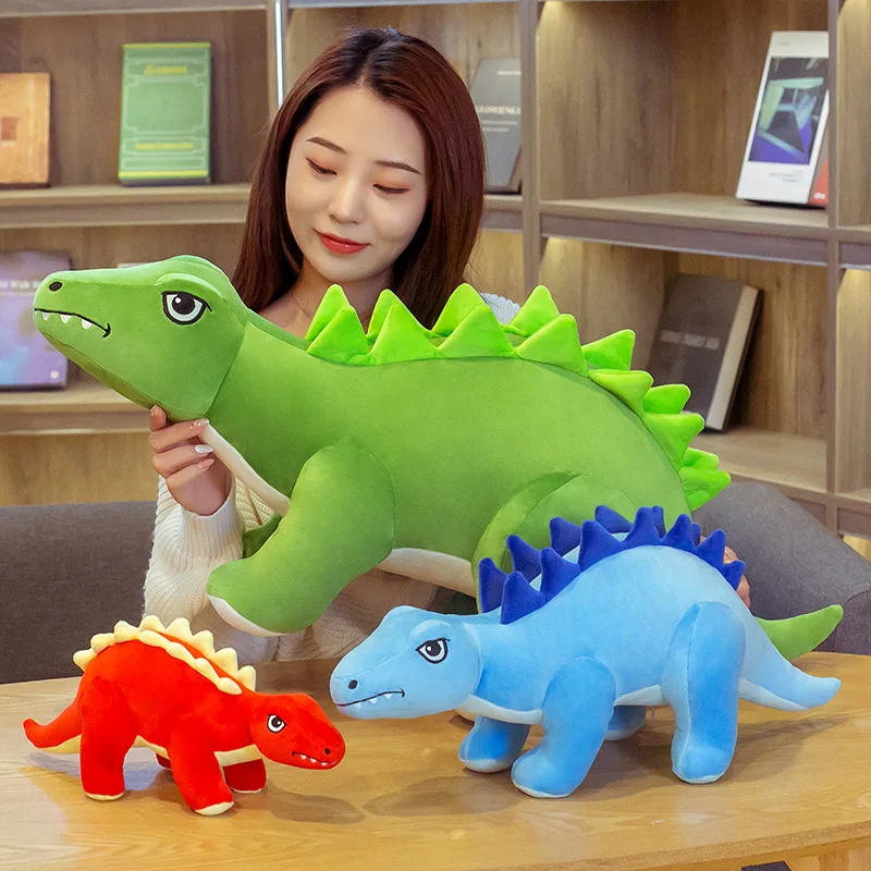 

30-80cm Creative Big Plush Soft Triceratops Stegosaurus Dinosaur Doll Stuffed Toy Kids Dinosaurs Birthday Gifts