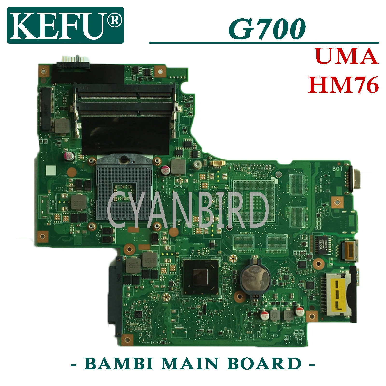 

Оригинальная материнская плата KEFU bamboo для ноутбука Lenovo G700 G700A HM76