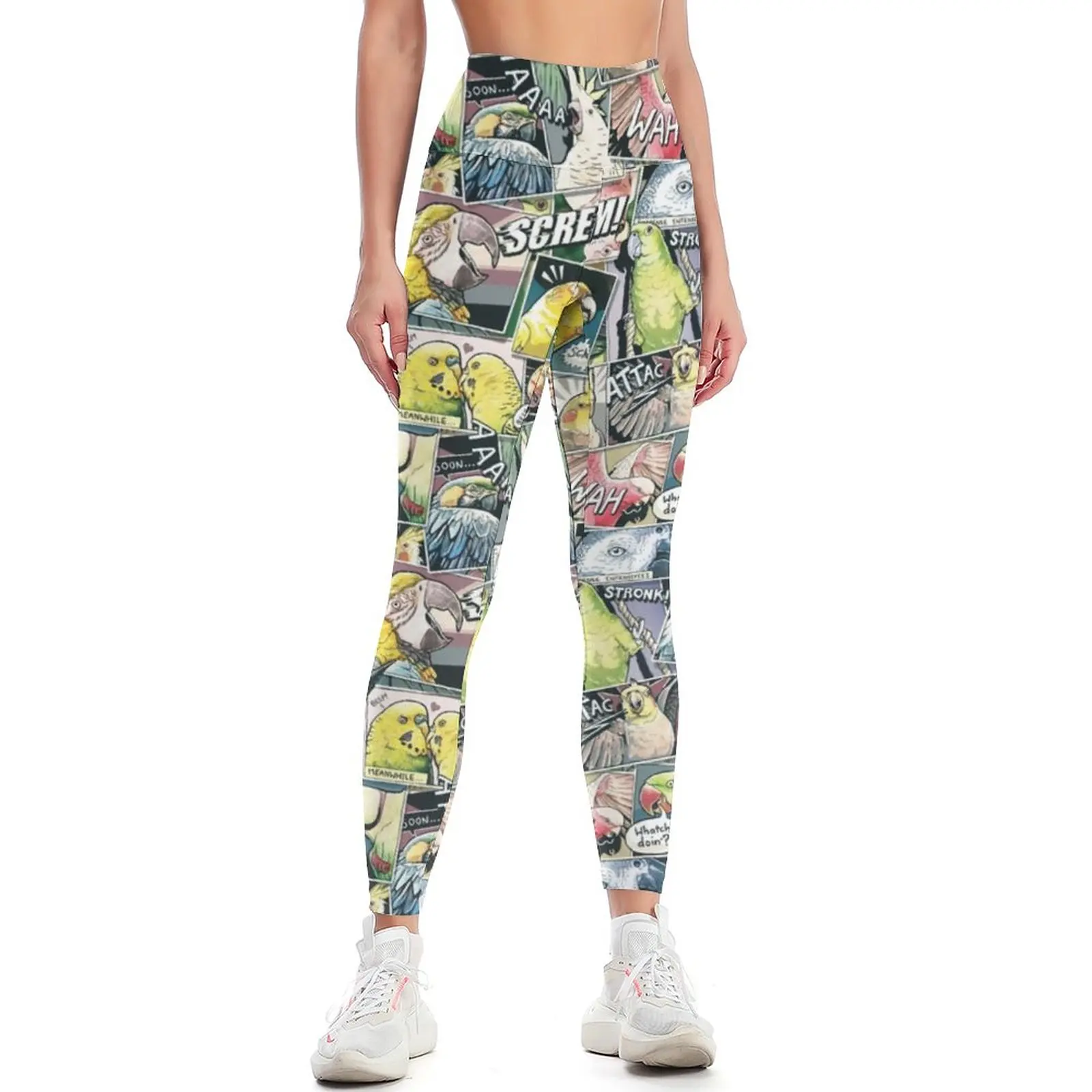 

Comic Leggings Fashion Dance Yoga Pants Lady Shaper Pattern Basic Yoga Leggings