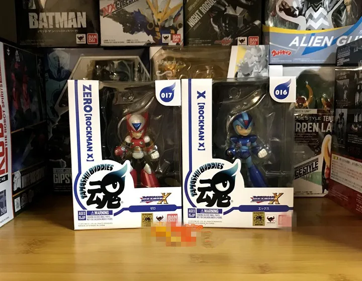 2 шт./набор 4 ''Мега человек фигурка игрушка Megaman Rockman синий 016 красный 017 Rokkuman модель куклы аниме фигурка Nendoroid фигурка