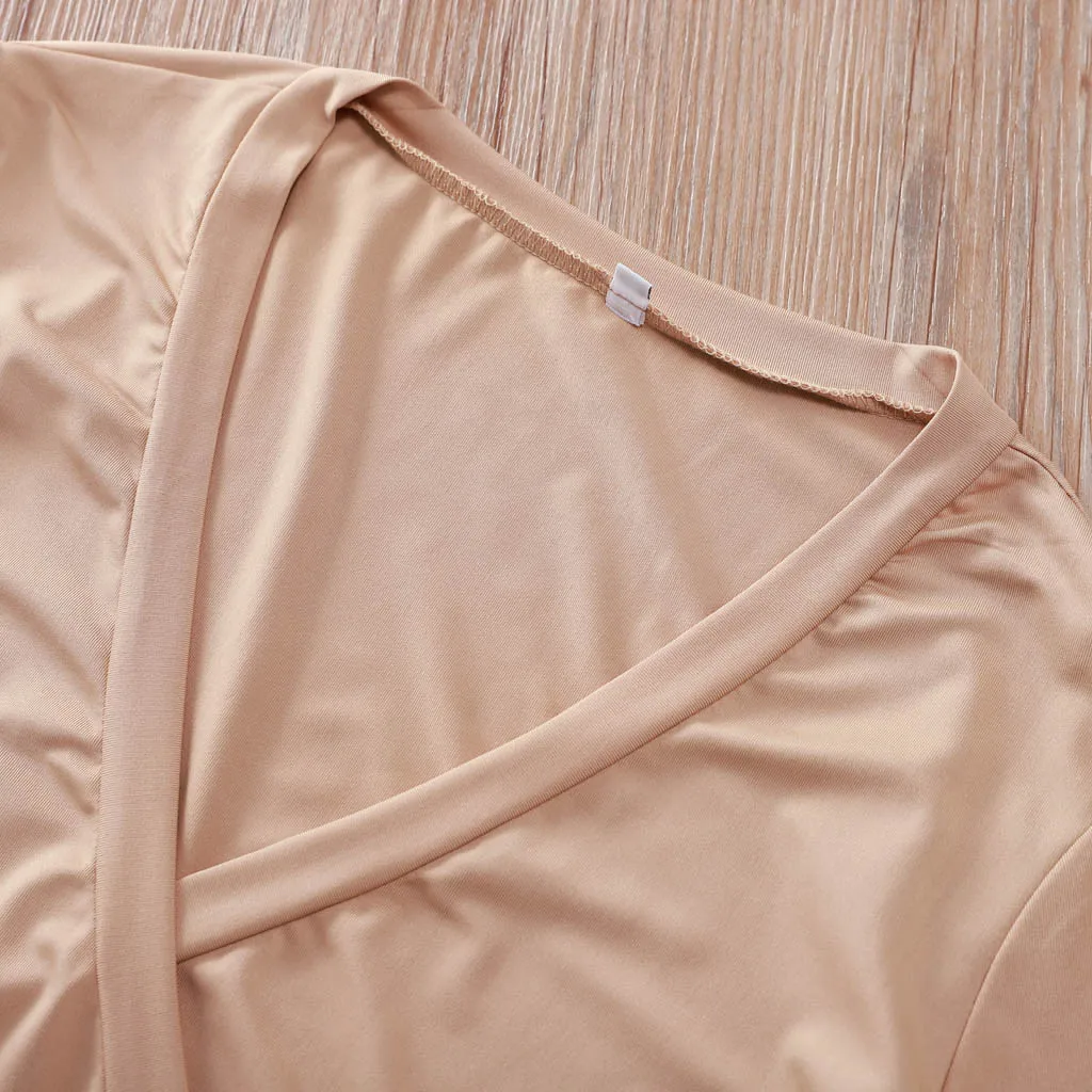 Женская блузка с v образным вырезом осенняя модная пикантная запахом