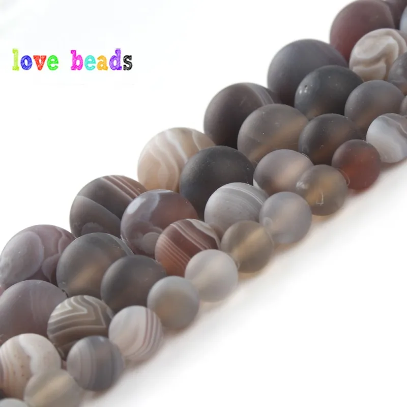 botswana agate 4 мм 6 мм 8 мм 10 мм натуральный матовый морганит Агаты тигровый глаз камень Круглые бусины для самостоятельного изготовления ювелирных изделий браслет 15'' - Цвет: botswana agate