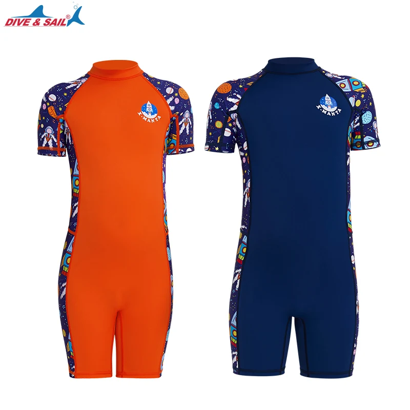 Детский купальник цельный купальный костюм для мальчиков и девочек UPF50 +