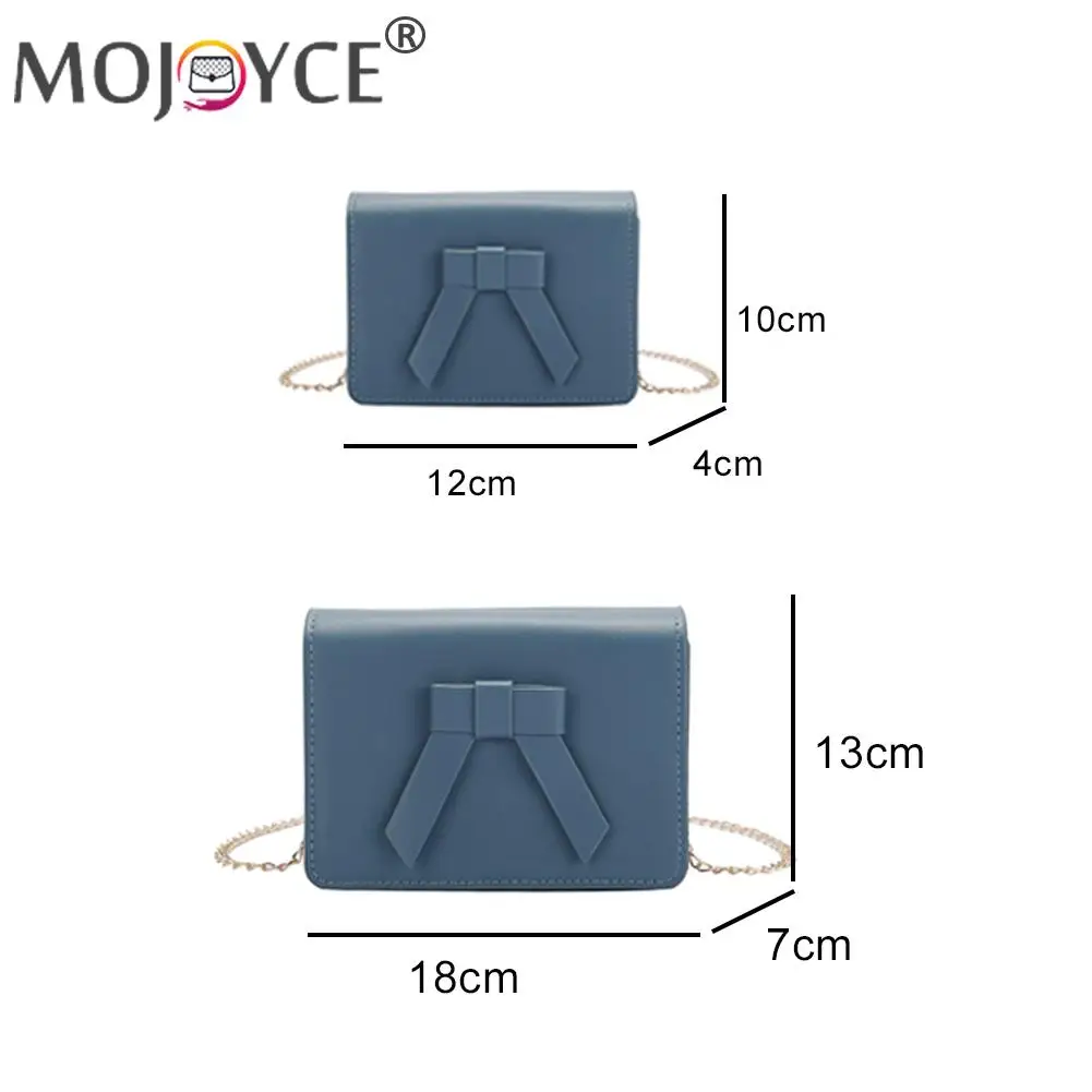 

Casual All-match Pure Color Bowknot Chain Mini Purse Vintage Women PU Leather Shoulder Crossbody Bag Portable Travel Handbags