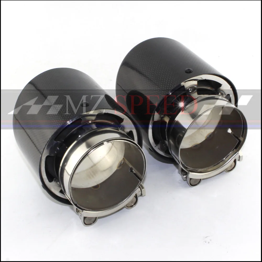 1 шт. длинный глянцевый глушитель 120 мм из углеродного волокна и нержавеющей стали