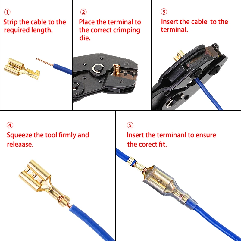 

270/135/120pcs 2.8/4.8/6.3mm Crimp Terminals Insulated Seal Electrical Wire Connectors Crimp Terminal Connector Assortment Kit