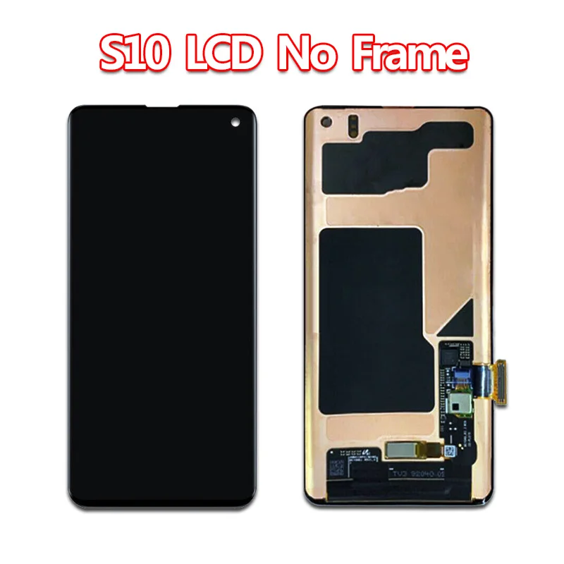 Super Amoled ЖК-дисплей для SAMSUNG Galaxy S10 G973 G973F + Plus G975 G975F сенсорный экран дигитайзер в