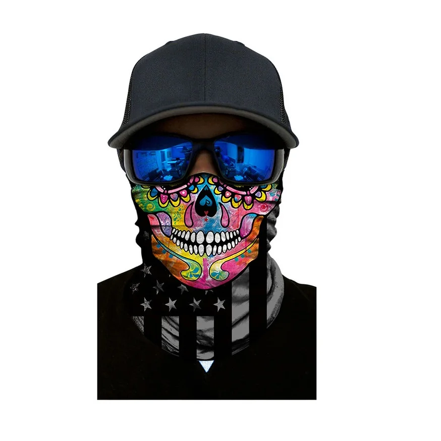 Крутая Балаклава маска черепа мотоциклетная Ветрозащитная черные маски для лица