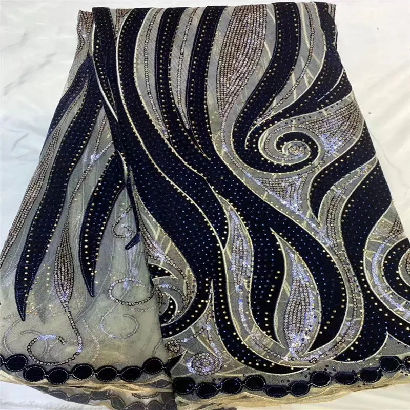 

Latest French Nigerian Lace Fabrics High Quality Tulle African Laces Fabric Wedding African French Tulle Lace HSN55