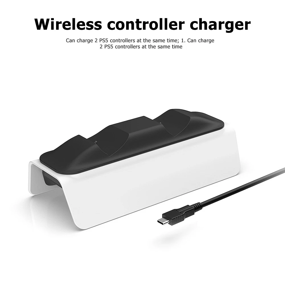 Двойное быстрое зарядное устройство для PS5 беспроводной контроллер светодиодная