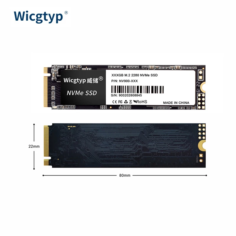 Внутренний твердотельный накопитель Wicgtyp M2 SSD NVMe 1 ТБ 512 ГБ 256 128 Гб HDD M.2 2280 PCIe HD для
