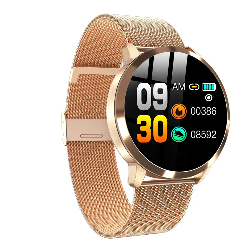 

2020 Fashion Women Smart Watch Waterproof Heart Rate Blood Pressure Monitor Smartwatch Gift For Ladies Watch Steel gold Bracelet