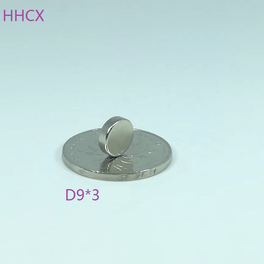 50 шт./лот дисковый магнит 9*3 сильный N35 NdFeB 9x3 Круглые неодимовые Редкоземельные