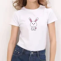 women rabbit printed 90s t shirt vintage funny animal cartoon tshirt fashion top tees female tops tees