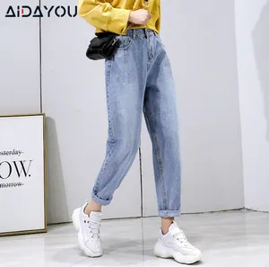 Женские шаровары, джинсы с машинной стиркой, винтажные, Vaqueros Mujer boyfriend, свободные, уличная одежда, джинсовые брюки, ouc689